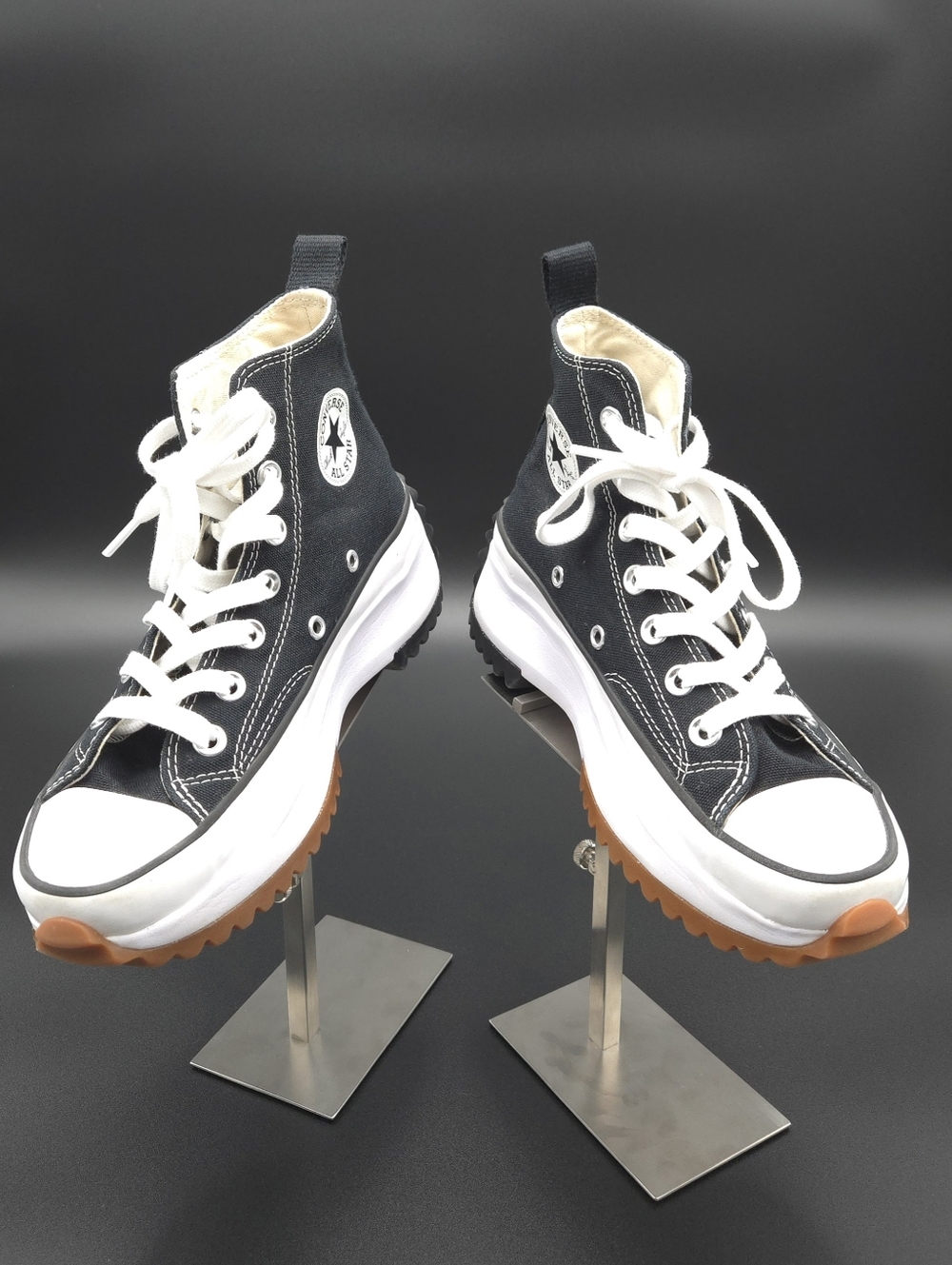 Converse Run Star Hike High Top Platform Black White Gum 166800C Sz 5W/3.5M